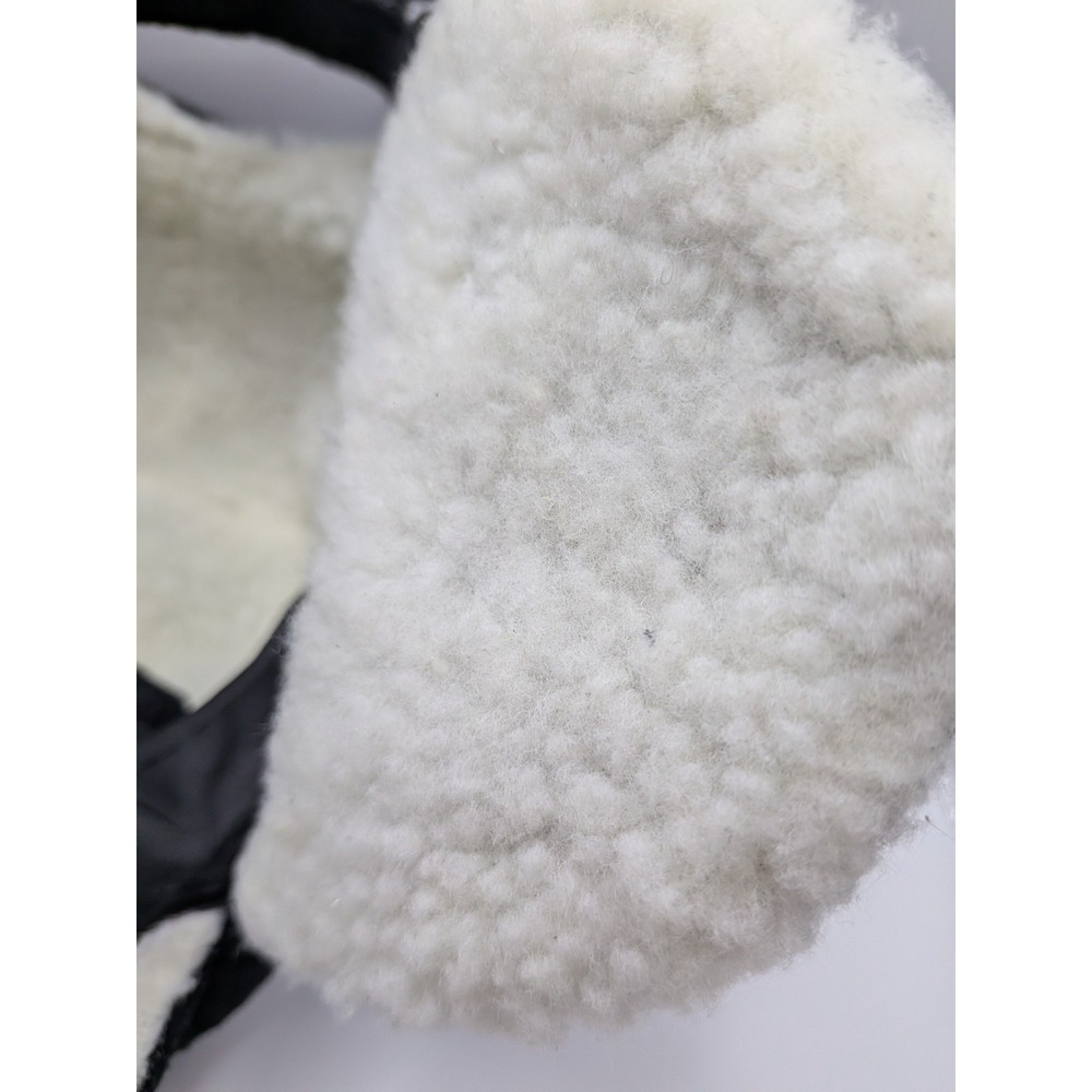 Vtg Sherpa Lined Ear Flap Hat Cap Strap Fleece Ear Flap Trapper Gorpcore 90s - Picture 10 of 15